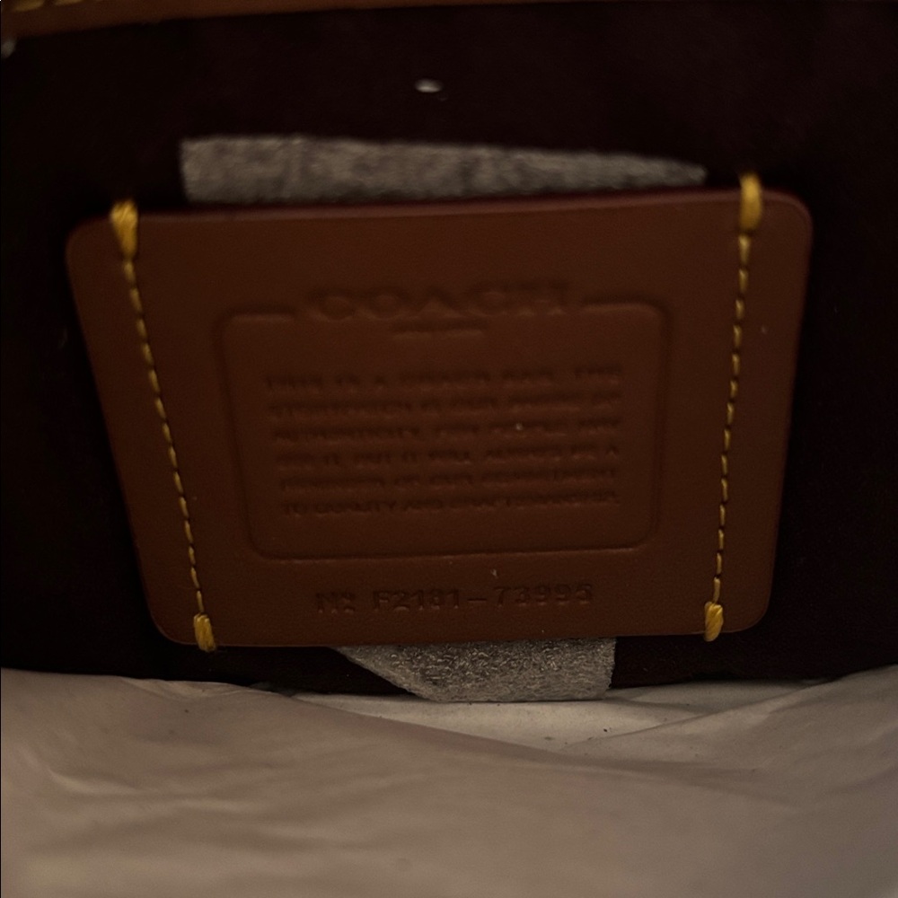 Coach Wine Red Crossbody Bag with Gold Accent - Picture 7 of 10